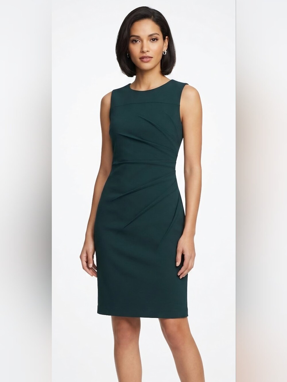 Calvin Klein Forest Green Sleeveless Sheath Dress Size 4